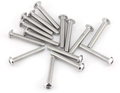 300 Stücke M3 Linsenkopfschrauben Set, Feingewinde Schrauben mit Muttern, Edelstahl Sechskantschrauben Sortiment Kit