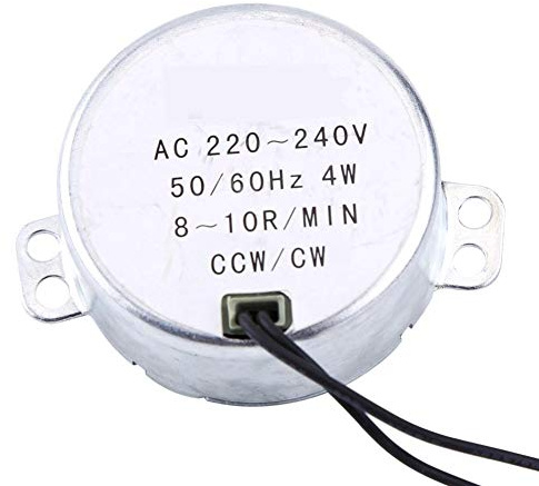 220-240V AC Synchronmotor, AC 220-240V 50/60Hz Frequenzgetriebemotor 4W CW/CCW Drehmotor (8-10RPM)