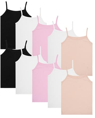 Fruit of the Loom Girls' Undershirts (Camis & Tanks), Cami-10 Pack-Assorted, X-Large