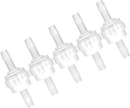 Garosa Kunststoff-Rückschlagventil 5-Stück Fluorkautschuk Wasser-Absperrventil Anti-Ozon zur Wasseraufbereitung, Ventilzubehör (5mm)