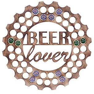 Kronkorkensammler | Beerlover | Bierkarte | Kronkorken | Holz | Männergeschenk | Kronkorken Ø 43 cm Pohmer Design
