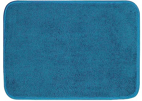 OLIVO.shop | TEKNOS Tappeto magico assorbi acqua, Zerbino asciugapasso super assorbente, Tappeto ingresso casa interno BLU (50x90 cm)
