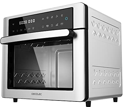 Cecotec Bake&Fry Touch, forno a friggitrice ad aria calda, 14-25-30 litri, convezione, touch screen (25 l, acciaio)