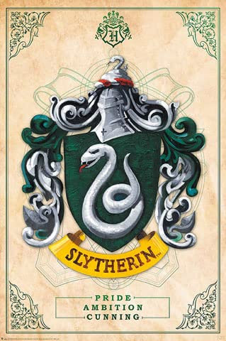 empireposter Harry Potter - Slytherin - Film Kino Poster Druck - Grösse 61x91,5 cm + 2 St Posterleisten Alu 63 cm