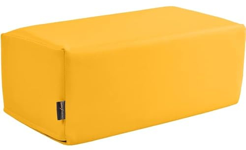 pader medi.tech Orthopädisches Entlastungskissen, Positurkissen 50x25x20cm I Bandscheibenkissen, Stufenkissen, Lagerungskissen für Beine mit festem Schaumkern (06 Safran)