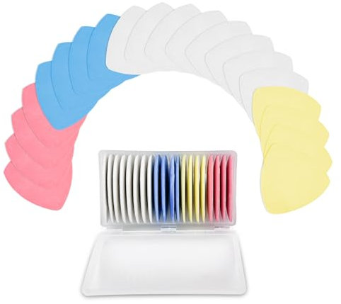 Lectorias 20 Stück schneiderkreide, schneiderkreidestift, nähkreide, Boxed stoffkreide, kreidestift nähen, kreide nähen, Dreieckskreide, zum Markieren Von Diversen Stoffen und Ledern (4 Farben)
