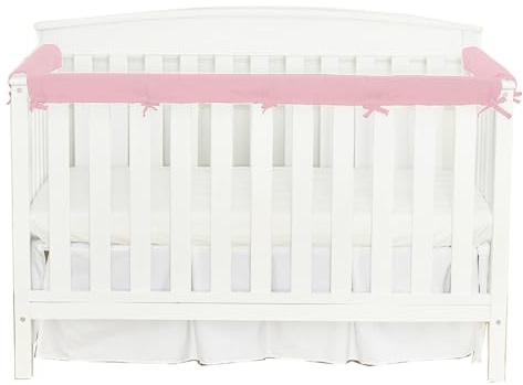 3 Stück Baby Bettkantenschutz Kinderbett Kantenschutz Gitterbett Umrandung Stoßschutz Kopfschutz Babybett Kinderschutz Gitterbettschutz Bettrahmen Schutz für Kinder Kleinkind Kauen Kratzen Rosa