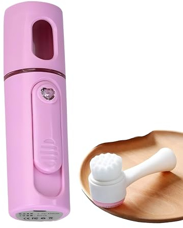 Genérico Kit de Belleza Facial | Vaporizador Facial + Cepillo Facial Manual para una Piel Radiante y Renovada - Belleza y Cuidado de la cara para una Limpieza de Cutis Completa y Renovadora