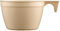 Monouso | 25 Tazas de Plástico Reutilizables, PP, 190ml, Color Beige, Ideales para Café y Té, Apta para Bebidas Frías y Calientes, Apta para Microondas, Desechable