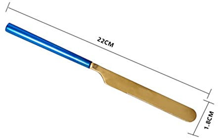 Couverts en or bleu Vaisselle Ensemble de couverts Ensemble de couteaux, cuillères et fourchettes Ensemble d'ustensiles de cuisine pour dîner Service de table en acier inoxydable Zéro déchet