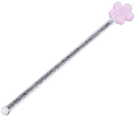 MAGICLULU Flower Shape Glass Stirring Rod Elegant Milk Stirrer Swizzle Stick for Bar Kitchen Hotel