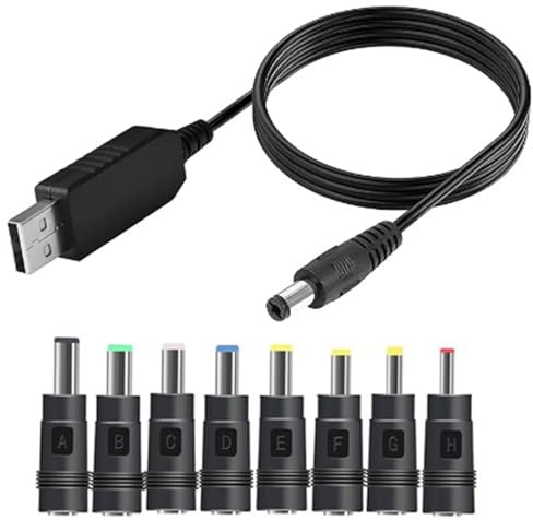 Cable De Carga USB A CC, Cable Convertidor Elevador De Voltaje - Cable De Carga USB A CC,Cable De Refuerzo De Protección De Seguridad De 12 V CC Para Tabletas, Teléfonos Móviles, Enrutadores Telefónic