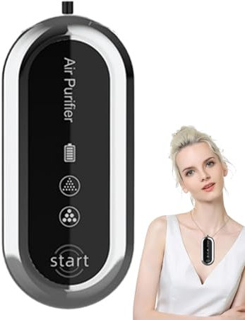 Purificador de aire personal portátil – Collar ionizador de aire pequeño portátil | Purificador portátil elimina el polvo, los olores para automóviles, escuela y oficina