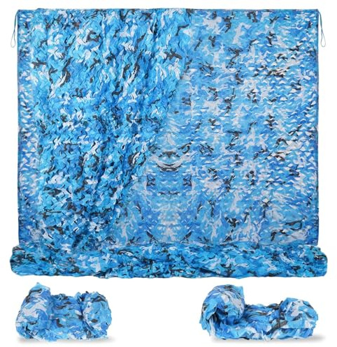 NEWFUN Filet de Camouflage Militaire, 5 x 5 M, Filet de Camouflage pour la Chasse, Le Camping, Les Forêts, Les Jardins et Autres Scènes, Filet de Camouflage Militaire
