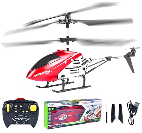 Tatqilo Remote Control Helicopter for Kids, 3.5 Channel Altitude Hold RC Helicopter with Gyro & LED Light, 2.4GHz Helicopters Toy Support USB Charging, RC Flying Toy for Beginner Kids Adults Indoor