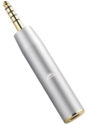 okcsc DJ46 4.4mm to 6.35mm Audio Adapter, High-Fidelity Sound Converter，24K Gold-Plated Copper Plug & Aluminum Alloy Shell, Compatible with Phones/Guitars/Mixers/Headphones/Amplifiers