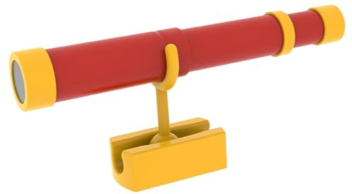 KiBcsLic Piratenschiff-Teleskop für Kinderspielplätze, Piratenfernrohr, einziehbar für Klettergerüste, Rot Und Gelb