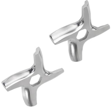 2 PZ Coltelli Tritacarne Lame Tritacarne #5 Sostituzione Accessorio Tritacarne, Compatibile For Moulinex, Parti HV2 HV3 HV4 HV6 HV8 ME6121