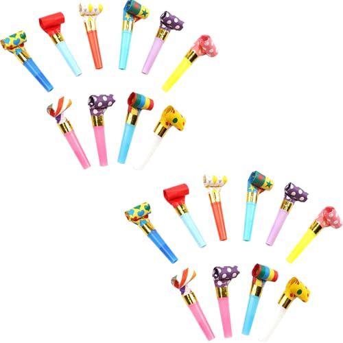 20 Pcs Party Blowers, Party Blowers Whistles, Colourful Whistles Loot Filler Noise Toy, Blower Noisemakers, Noisemakers, Colourful Loot Filler Noise Toy, Weddings, Celebrations(Colorful)