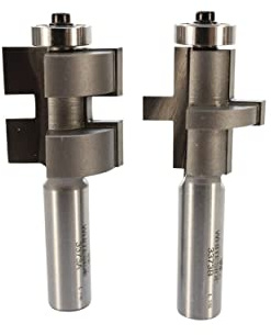 Whiteside Router Bits 3373 Straight Tongue and Groove Set with 1-1/4-Inch Large Diameter and 1/2-Inch to 1-1/4-Inch Cutting Length