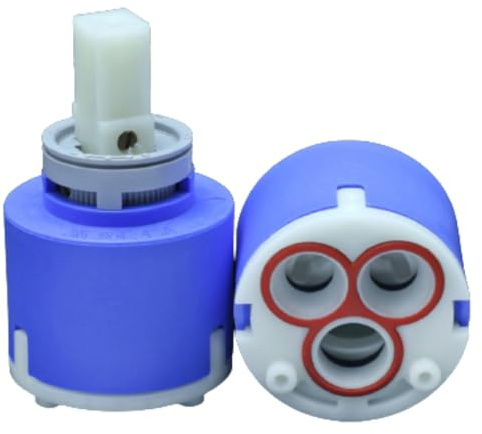 Schläfer 480045 | Cartuccia di Ricambio per Rubinetto 40mm in Ceramica con 2 Piedini, Adatta per Miscelatore Monocomando del Lavello Cucina, Bagno, Lavabo, Doccia e Vasca compatibile con Kerox