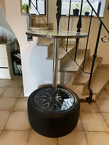 Race Tire Art Racing Stehtisch/Bistrotisch aus Alu mit Renn/Slick org. aus der Tourenwagenmeisterschaft, GT Masters...