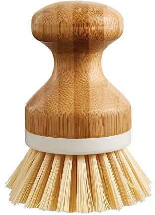 HIC Kitchen Vegetable Scrubber Dishwashing Brush, Bamboo with Non-Scratch Bristles