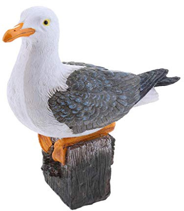 Tubayia Realistische Rabe/Möwe Gartenfigur Tiere Vogel Modell für Haus Garten Dekoration/Foto Requisiten (Möwe #20 x 9 x 20 cm)