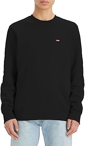 Levi's Herren-Sweatshirt mit Rundhalsausschnitt, Mineralschwarz