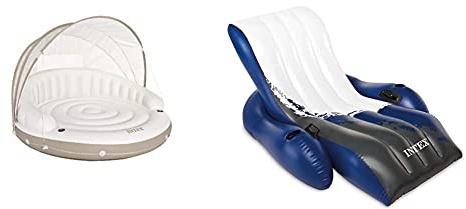 Intex Lounge Caraïbes Gonflable & Chaise Longue de Piscine Deluxe
