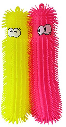 STOBOK 2 Stück Pufferwürmer Leuchten Pufferbälle Leuchtende Raupen Spielzeug Luftgefüllte Sensorische Zappeln Spielzeug Goodie Taschen Füllstoffe Party Gefälligkeiten für Kinder