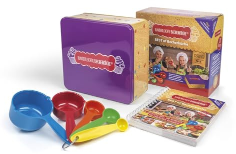 Kinderleichte Becherküche: BEST of Becherküche (Band 9): Backbuch, Kochbuch inkl. 5-teiliges Messbecher-Set u. dekorativer Kekdsdose, kinderleicht Backen und Kochen mit Kindern ab 3 Jahren | Back- und Kochbuch mit 20 Rezepten, 5 farbigen Messbechern und dekorativer Keksdose – zum selbstständigen Mitmachen