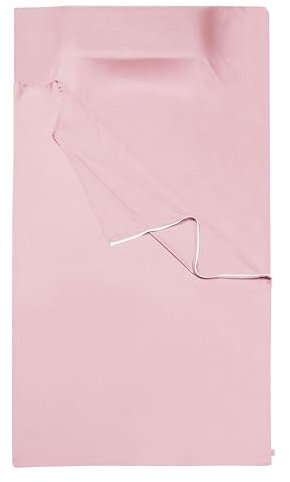 Cozysilk Tencel Lyocell Schlafsack Liner mit Reißverschluss – 100% Österreichische Lenzing AG Tencel – weicher seidiger weicher Schlafsack Erwachsene – Reiselaken für Hotel (Rosa