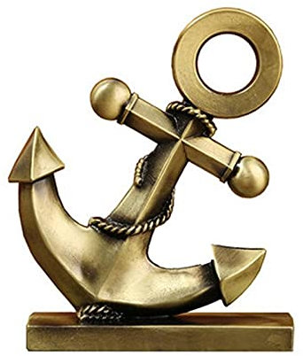 YQLKD Skulptur Dekorationretro Ozean Anker Statue Dekor Figuren Skulptur