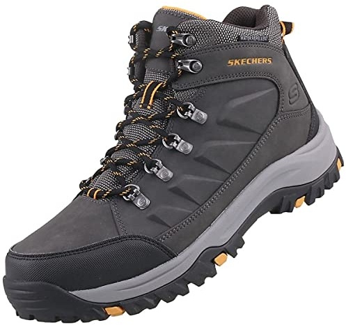 Skechers 204642 Char, sneakers för män, Träkol syntetisk, 45 EU