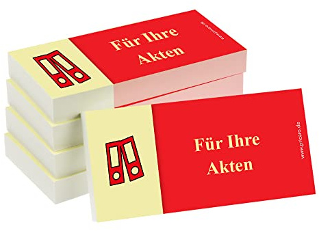 PRICARO Haftnotizen Für Ihre Akten, rot, 100 Blatt, 5 Stück