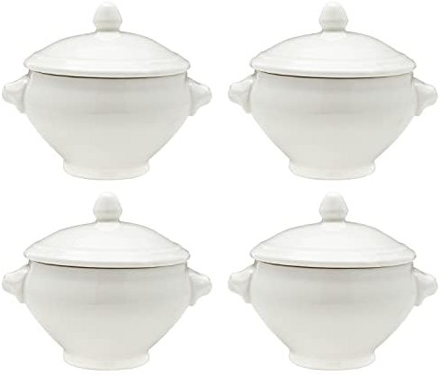 Vikko Lot de 6 bols à soupe avec couvercles Lion, 414 ml, passent au lave-vaisselle