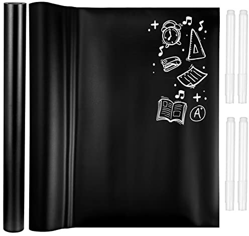 Ciieeo 2 Stück Extra Großes Tafel-Kontaktpapier Xl Kreidetafel-Papierrolle Selbstklebende Tapete Mit 4 Flüssigen Kreidemarkern Für Die Schule Zu Hause
