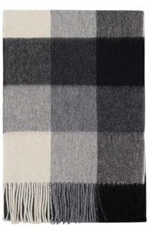 KATIAK Schal Wollschal Winter Verdickte Einfache Karierte Quaste Schal Für Frauen Und Männer 180 * 30 Cm-A-180 * 30Cm