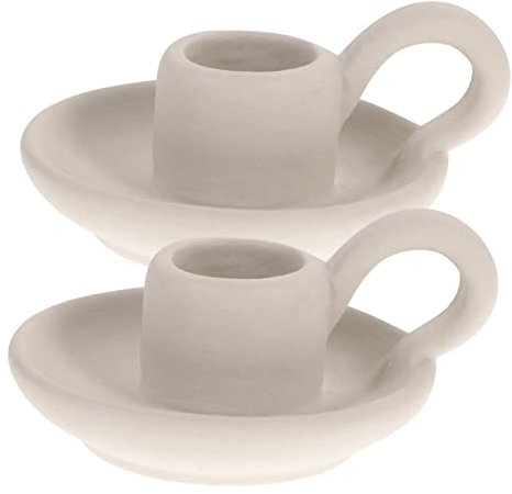 RORPOIR 2stücke Keramischer Kerzenhalter Schlichter Kerzenständer Tischschmuck Restaurant Dekoration Kerzenhalter Für Wohnzimmer Hausparty