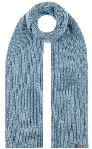LIERYS Vallesta Strickschal Unifarben Alpaka Wolle Made in Germany Unisex Herbst Winter blau One Size