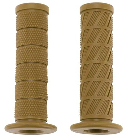 Hihaha 7/8 22mm 15/16 24mm Universal Motorrad Lenkergriffe Abdeckung rutschfeste Gummigriffe für Motorrad Roller Fahrrad Braun Ton 1 Paar