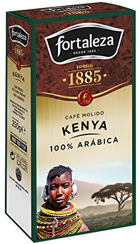 CAFÉ FORTALEZA Café Molido Grandes Orígenes Kenya 8 Paquetes de 250g (Total 2KG)