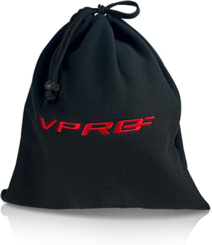 VPRO Hockeyhelmtasche, Fleece, Schwarz mit Roter Stickerei, Kordelzug-Verschluss,42CM*42CM