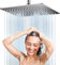 Kezidhp Regendusche Duschkopf 30x30 cm Edelstahl 304 – Quadratische Regenbrause mit selbstreinigenden Düsen, Gebürstete Chromoberfläche, Decken- und Wandmontage (12 Zoll/30 cm)