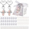 pour mariage, 24 Set Faven Boxes - Traiter les conteneurs favorisant, Favors de fête de ruban multifonctionnel avec un ange de perle d'amour en métal pour douche nuptial