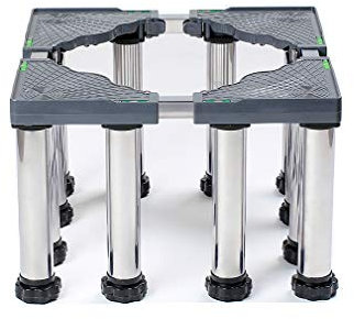 Pieds de support de meubles réglables pour lave-linge et réfrigérateur, 45 à 70 cm de largeur/longueur, base universelle pour lave-linge/lave-vaisselle, stabilité robuste.
