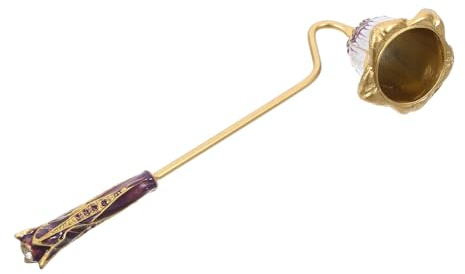 ULTECHNOVO Spegnicandele Strass Intarsiati Spegnicandele Vintage Stoppino per Uso Domestico Accessori per Candele Manico Lungo Strumenti per Spegnere Candele Tealight e Profumate