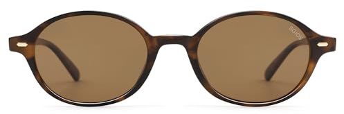 SOJOS Retro Oval Polarisierte Sonnenbrille Damen Herren Vintage Trendy Rund 90s Sonnerbrillen mit UV400 Schutz SJ2611