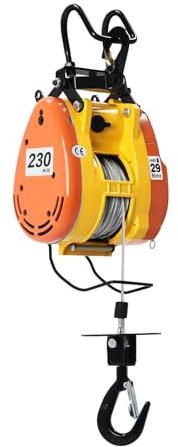 Construction Material Hoist Warehouse Lifting Equipment Garage Ceiling Electric With Wireless Remote Control Winch Protection For Agriculture Factories Docks Mines Warehouses (Yellow 230Kg)